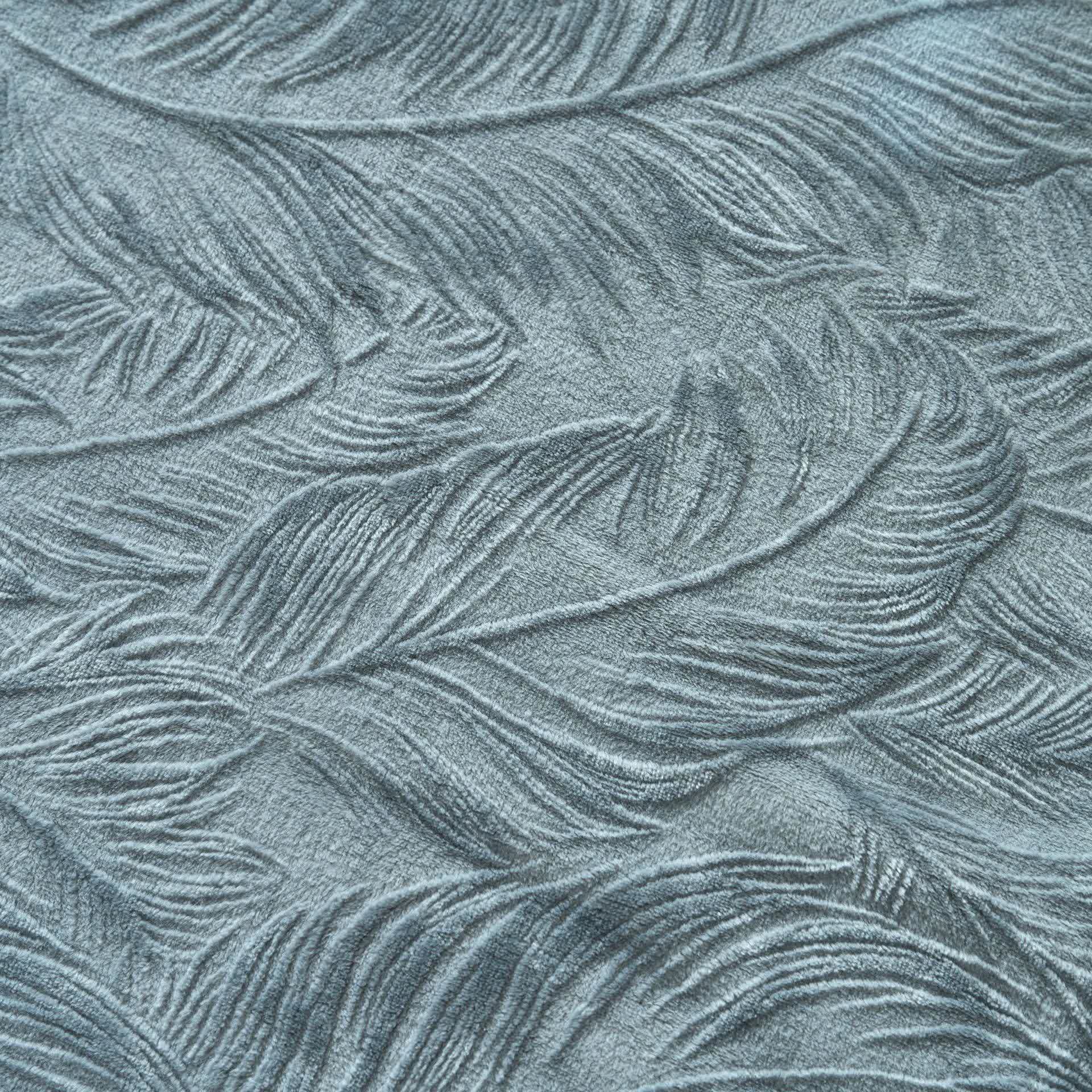 Warme Überwurfdecke mit Blattstruktur - image 3