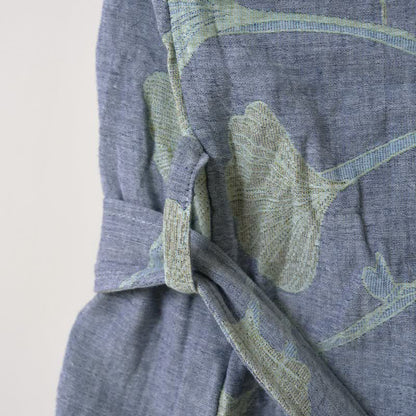 Kimono-Bademantel aus Bio-Baumwolle mit Ginkgoblatt - image 8