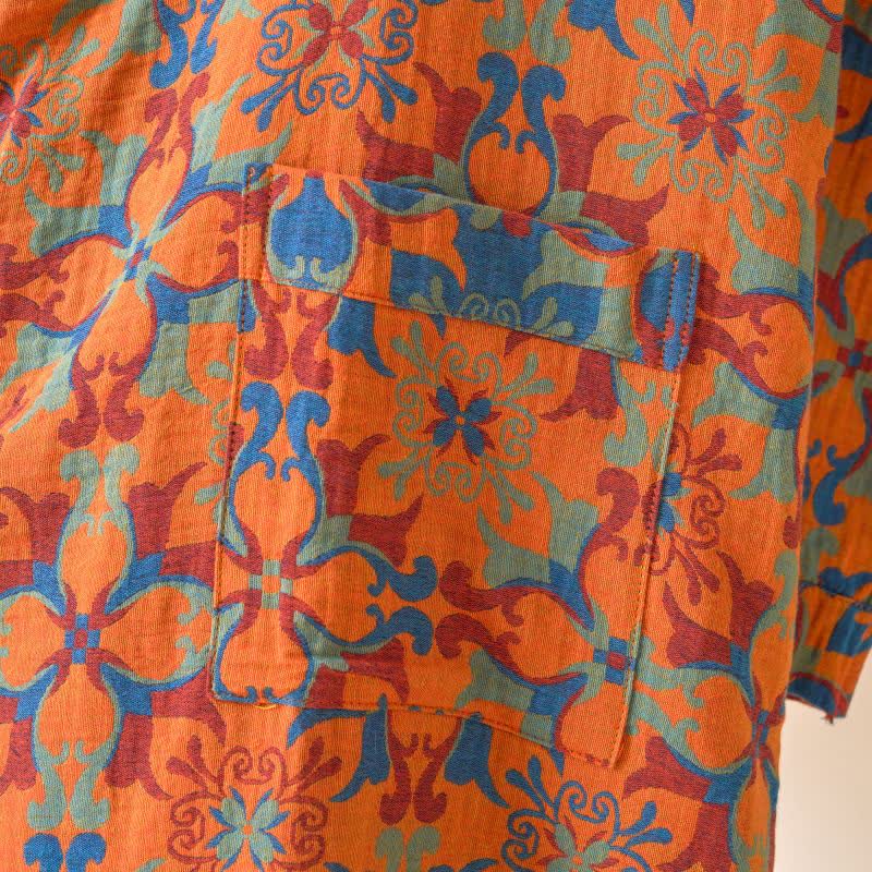 Kimono-Bademantel aus Baumwolle mit geometrischem Retro-Muster - image 16
