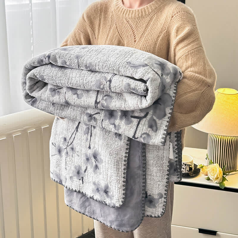Jacquard-Überwurfdecke mit Pflaumenblütenmuster - image 6