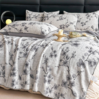Jacquard-Überwurfdecke mit Pflaumenblütenmuster - image 2