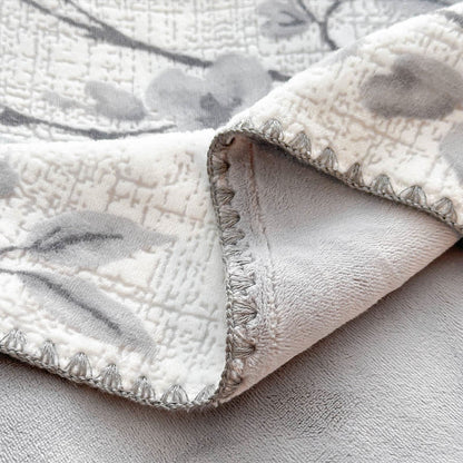 Jacquard-Überwurfdecke mit Pflaumenblütenmuster - image 9