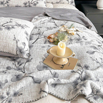 Jacquard-Überwurfdecke mit Pflaumenblütenmuster - image 5