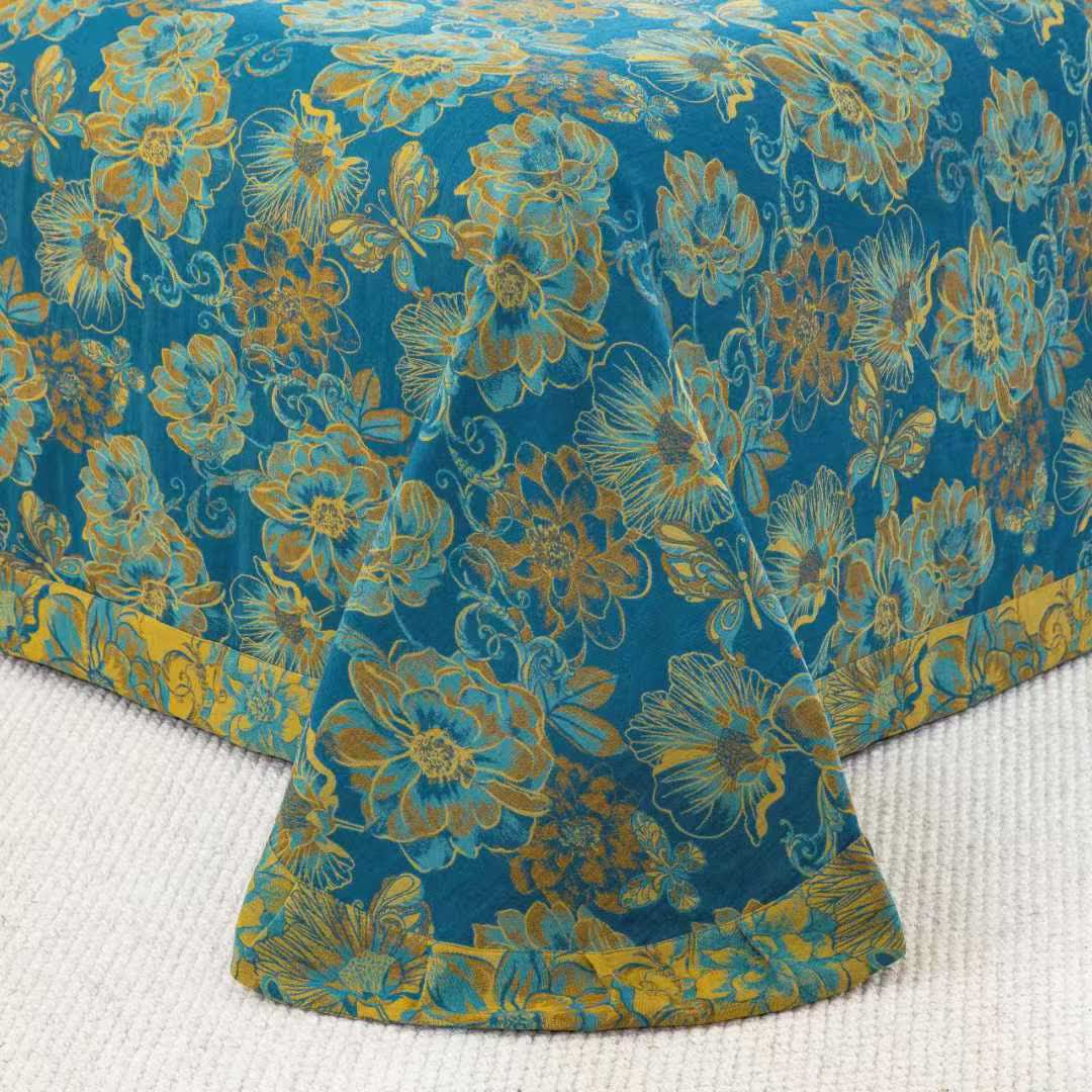 Bettwäscheset aus Baumwollgaze mit Blumenmuster und Schmetterlingen (4-teilig) - image 8