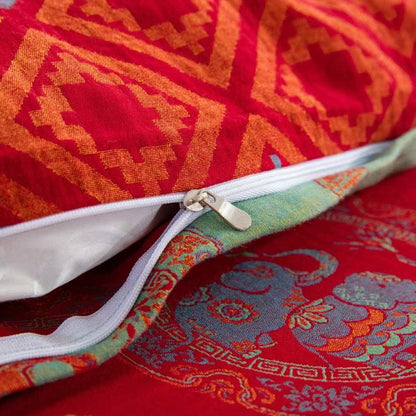 Thailändisches Elefanten-Bettwäscheset aus Baumwollgaze (4-teilig) - image 6