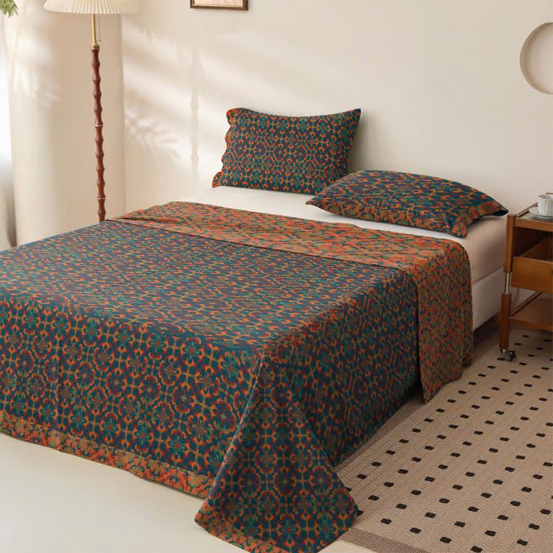 Tagesdecke aus Baumwolle mit geometrischem Retro-Muster - image 1