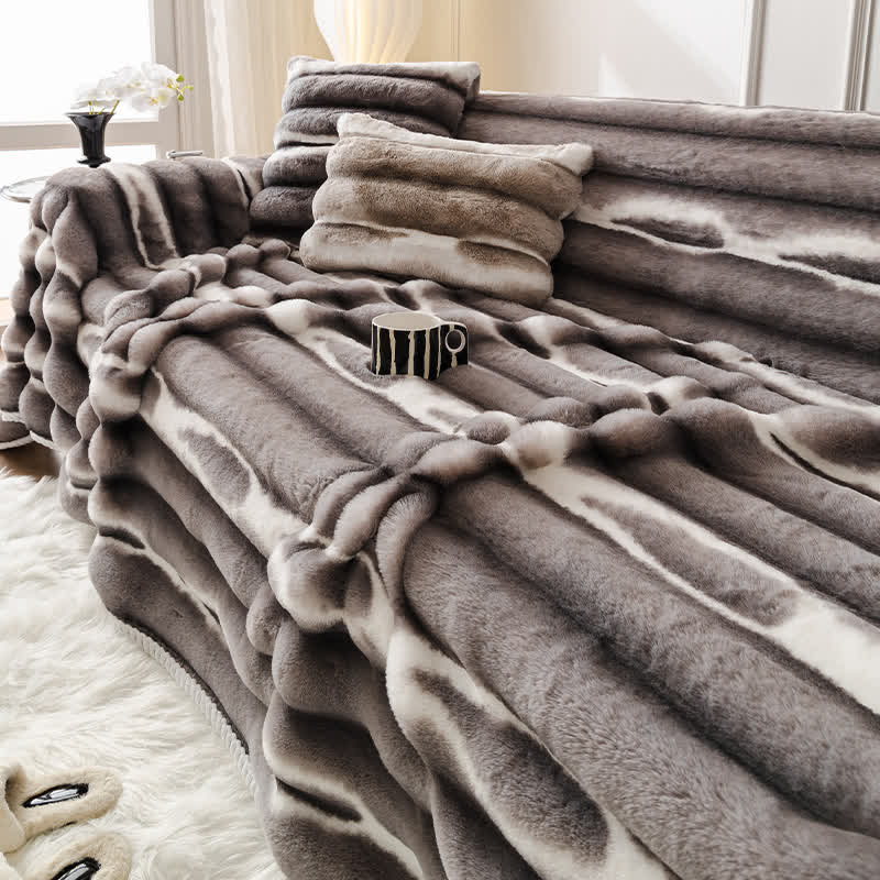 Sofaüberwurfdecke aus Samt-Kunstfell - image 2
