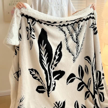 Jacquard-Überwurfdecke mit Baum- und Schmetterlingsmotiv - image 14