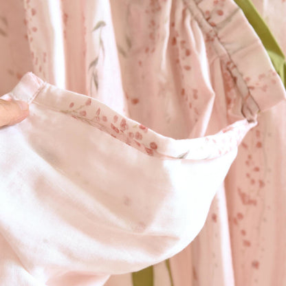 Rosa gestreiftes Kimono-Loungewear-Set mit Blumenmuster - image 8
