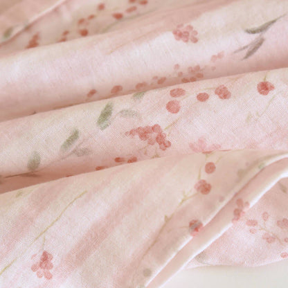 Rosa gestreiftes Kimono-Loungewear-Set mit Blumenmuster - image 12