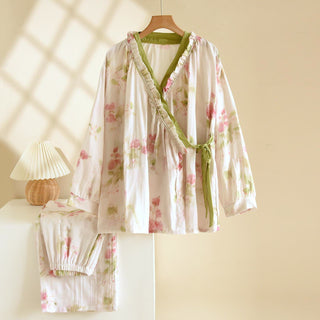 Ink Peony Kimono-Loungewear-Set - XL - image 0