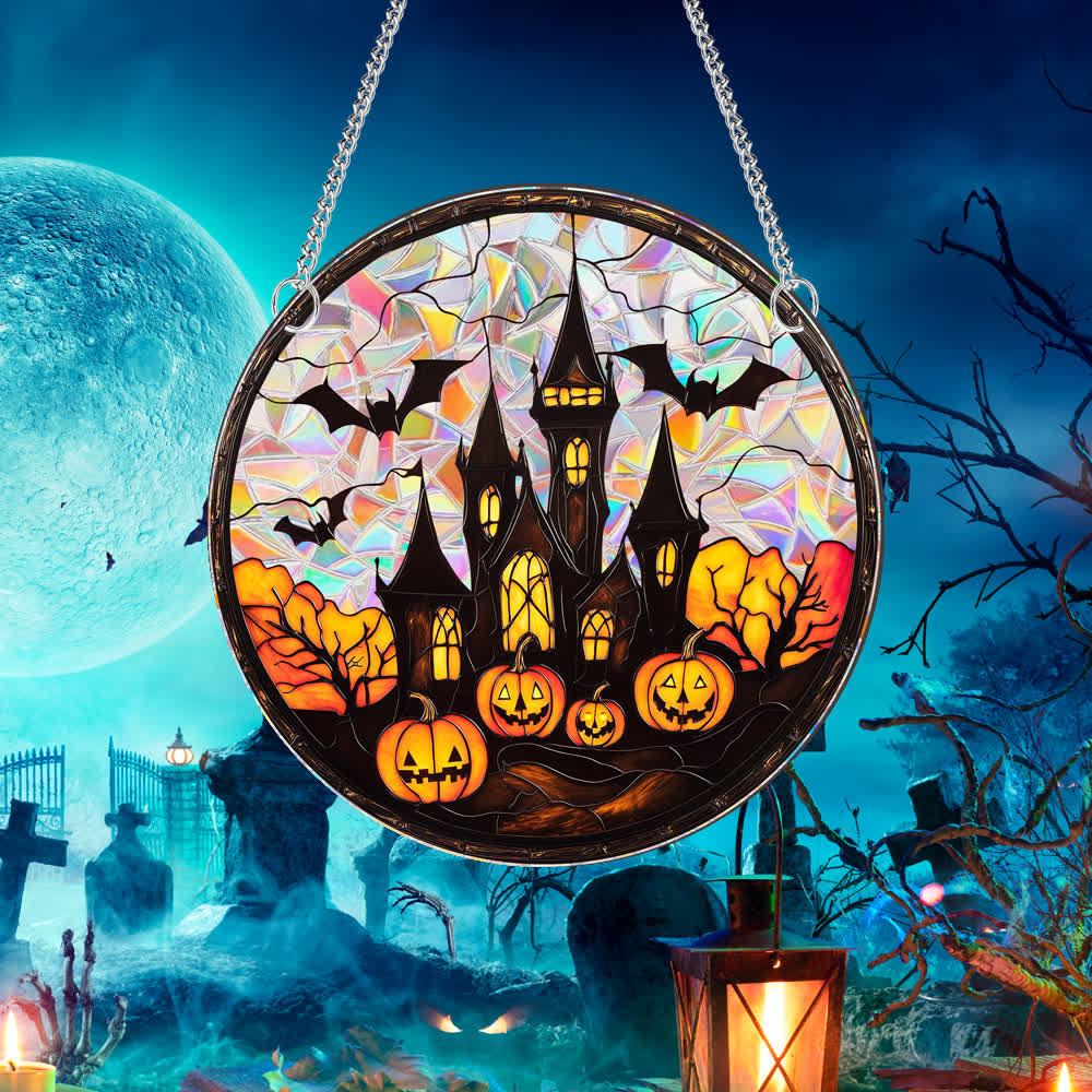 Halloween Kürbis Fledermaus Fensterbehang - image 3