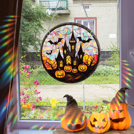 Halloween Kürbis Fledermaus Fensterbehang - 6 Stück - image 0