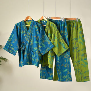 Loungewear-Set aus Kimono aus Bambus-Baumwollgaze - image 0