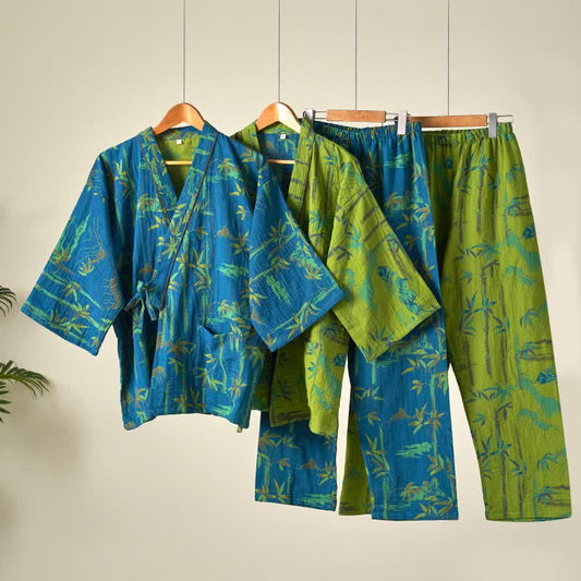 Loungewear-Set aus Kimono aus Bambus-Baumwollgaze - image 0
