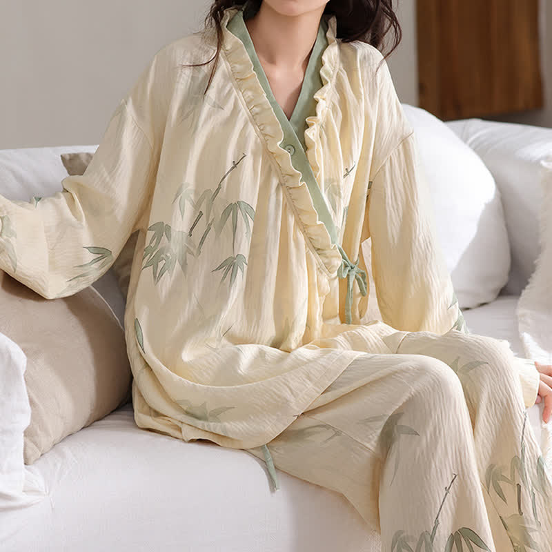 Ink Bamboo Kimono Loungewear-Set - image 3