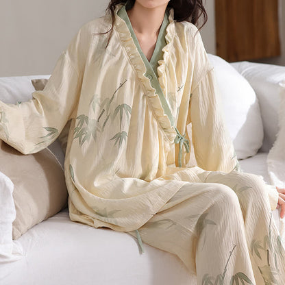 Ink Bamboo Kimono Loungewear-Set - image 3