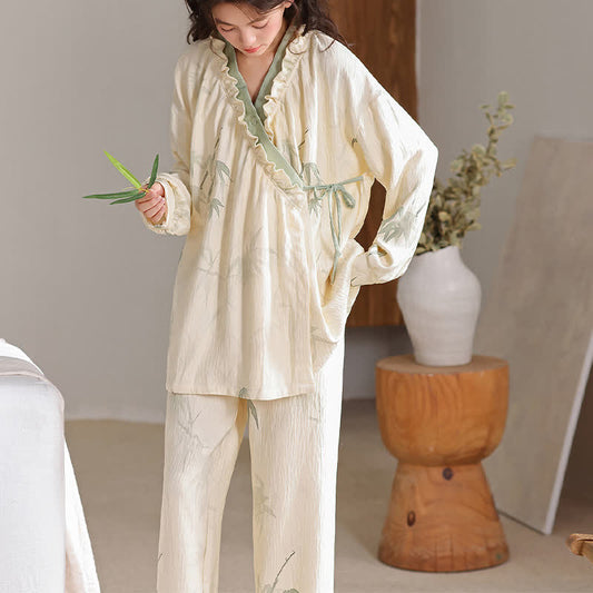 Ink Bamboo Kimono Loungewear-Set - 2XL - image 0