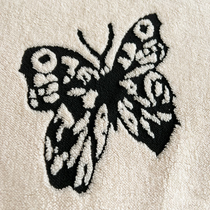 Warme Jacquard-Überwurfdecke mit Schmetterlingsmotiv - image 15