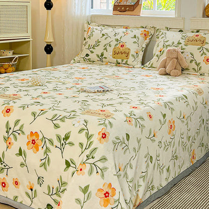 Warme Überwurfdecke mit gelben Blumenblättern - image 5