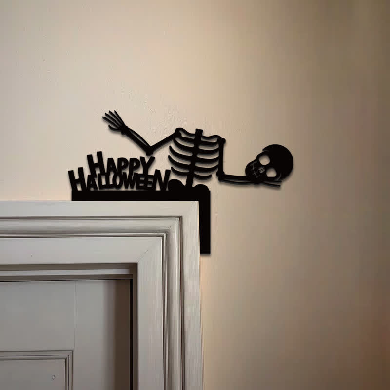 Halloween Skelett Tür Eckdekoration - 3 STÜCKE - image 0