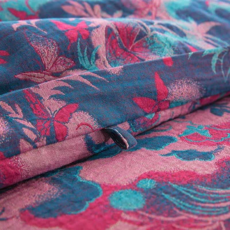 Künstlerische Schmetterlings-Steppdecke aus Baumwollgaze-Jacquard - image 6