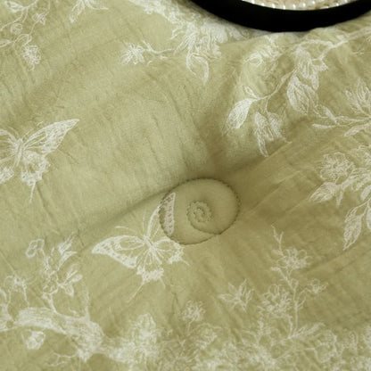 Steppdecke aus Baumwollgaze mit Zweig und Schmetterlingen, Jacquard - image 9