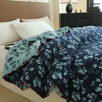 Flourish Flower Baumwollgaze-Jacquard-Steppdecke - image 3