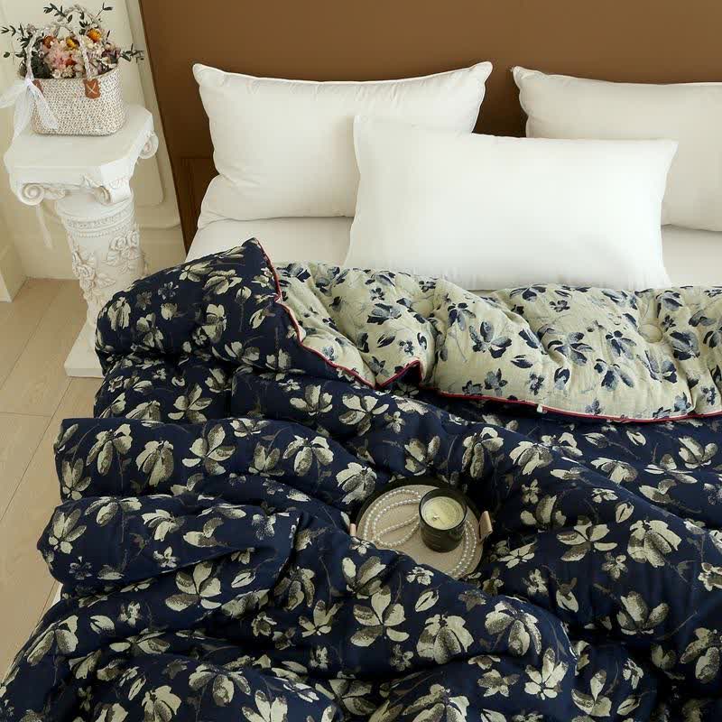 Flourish Flower Baumwollgaze-Jacquard-Steppdecke - image 12