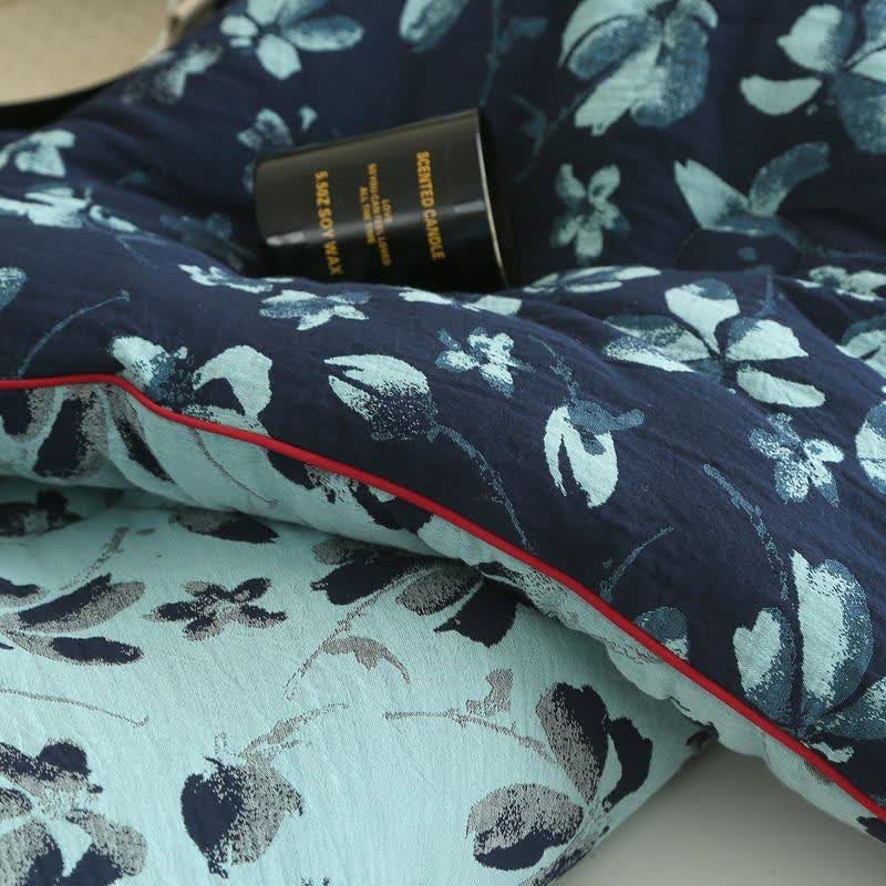 Flourish Flower Baumwollgaze-Jacquard-Steppdecke - image 8