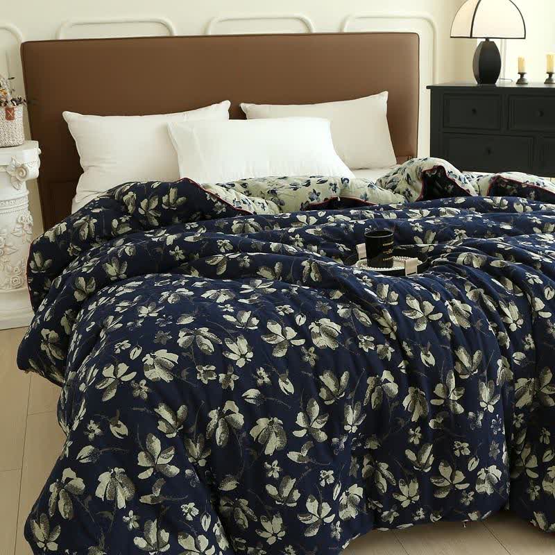 Flourish Flower Baumwollgaze-Jacquard-Steppdecke - image 14