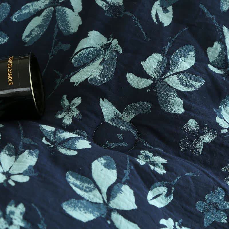 Flourish Flower Baumwollgaze-Jacquard-Steppdecke - image 7