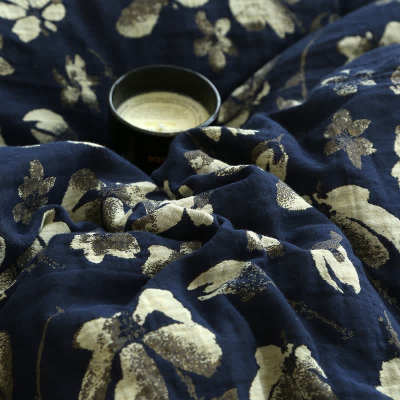 Flourish Flower Baumwollgaze-Jacquard-Steppdecke - image 20
