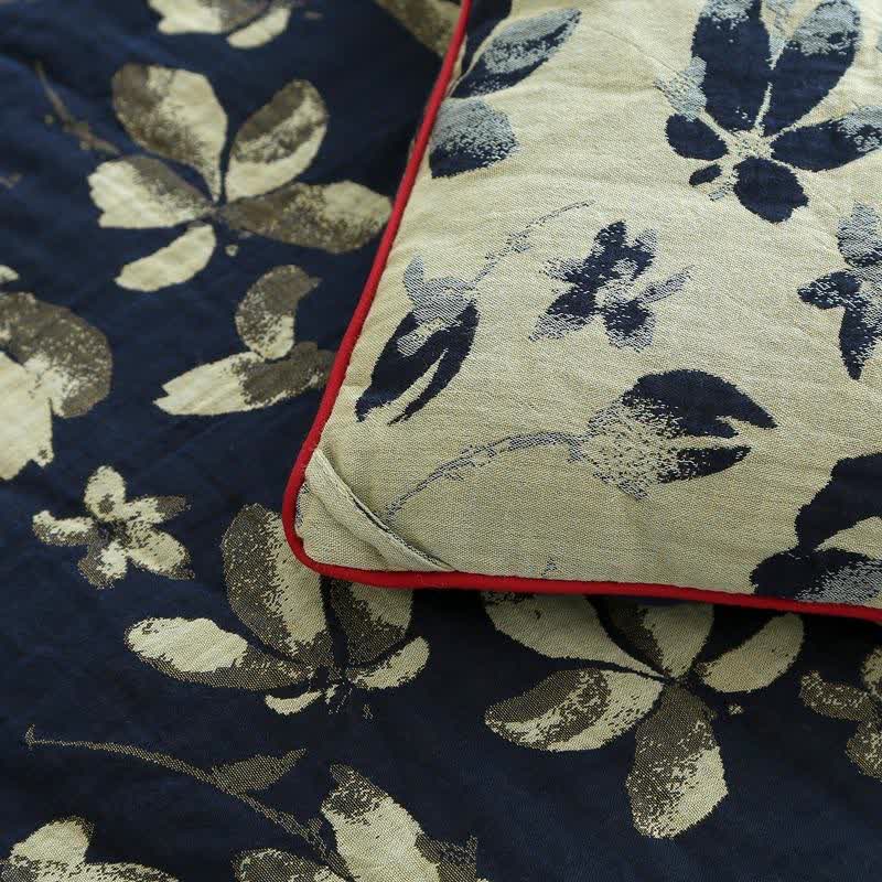 Flourish Flower Baumwollgaze-Jacquard-Steppdecke - image 19