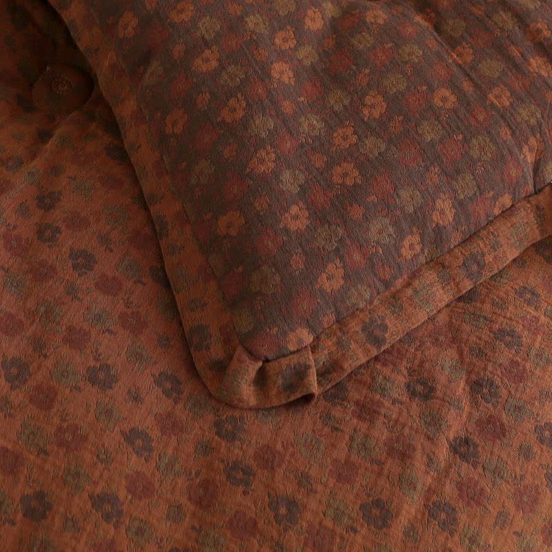 Retro-Blumen-Steppdecke aus Baumwollgaze-Jacquard - image 15