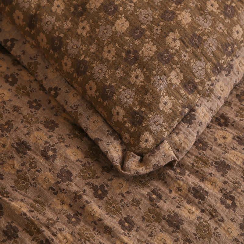 Retro-Blumen-Steppdecke aus Baumwollgaze-Jacquard - image 22