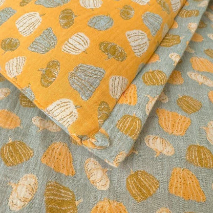 Lustige Kürbis-Steppdecke aus Baumwollgaze und Jacquard - image 1