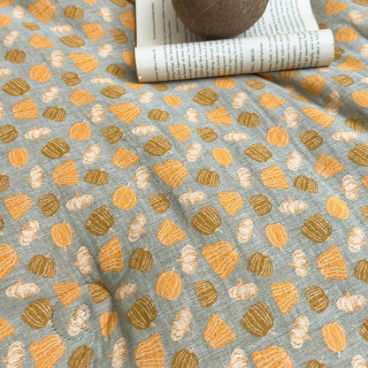 Lustige Kürbis-Steppdecke aus Baumwollgaze und Jacquard - image 2