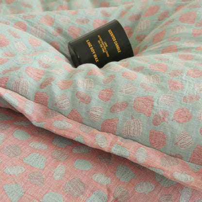 Lustige Kürbis-Steppdecke aus Baumwollgaze und Jacquard - image 8