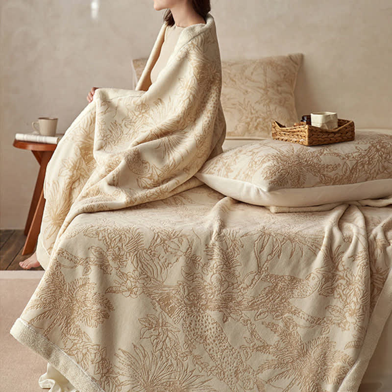 Warme Dschungel-Jacquard-Überwurfdecke - image 4