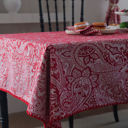Jacquard-Tischdecke im Ethno-Stil mit Paisley-Muster - image 7