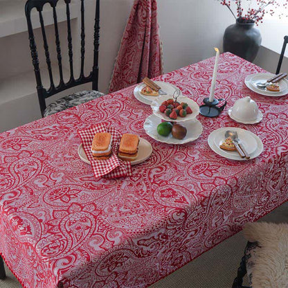 Jacquard-Tischdecke im Ethno-Stil mit Paisley-Muster - image 3