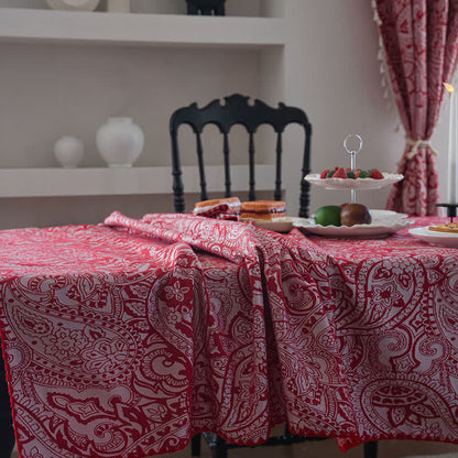 Jacquard-Tischdecke im Ethno-Stil mit Paisley-Muster - image 5