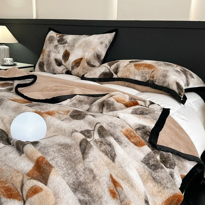 Wendedecke mit Blattmuster - 200cm x 230cm - image 0