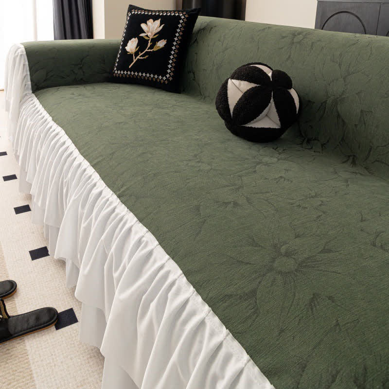 Chenille-Sofaschoner „Lily“ mit Rüschen - image 9