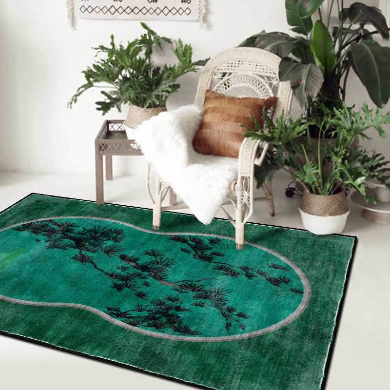 Faltbarer Retro-Teppich mit Kiefernmuster - image 1