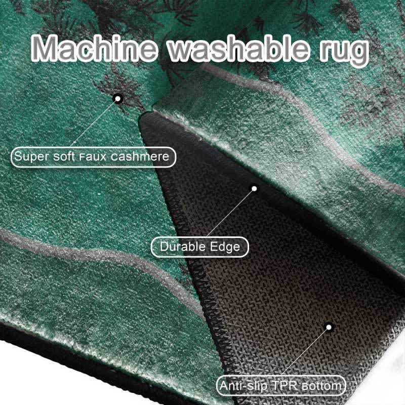 Faltbarer Retro-Teppich mit Kiefernmuster - image 5