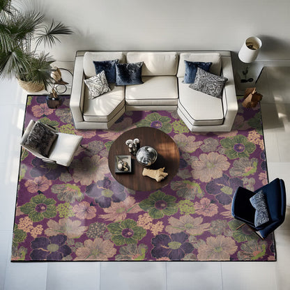 Faltbarer Anti-Rutsch-Teppich im Vintage-Stil mit botanischem Motiv - image 3