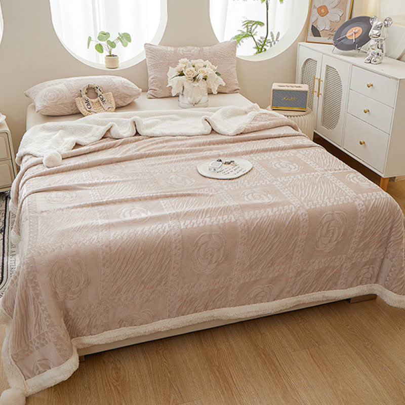 Warme Überwurfdecke mit Kamelienstruktur - Khaki - 200cm x 230cm - image 16
