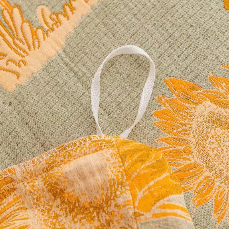 Wende-Bettwäscheset aus Baumwollgaze mit Sonnenblumenmotiv (4-teilig) - image 10